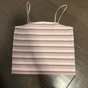 American eagle striped crop top size: S